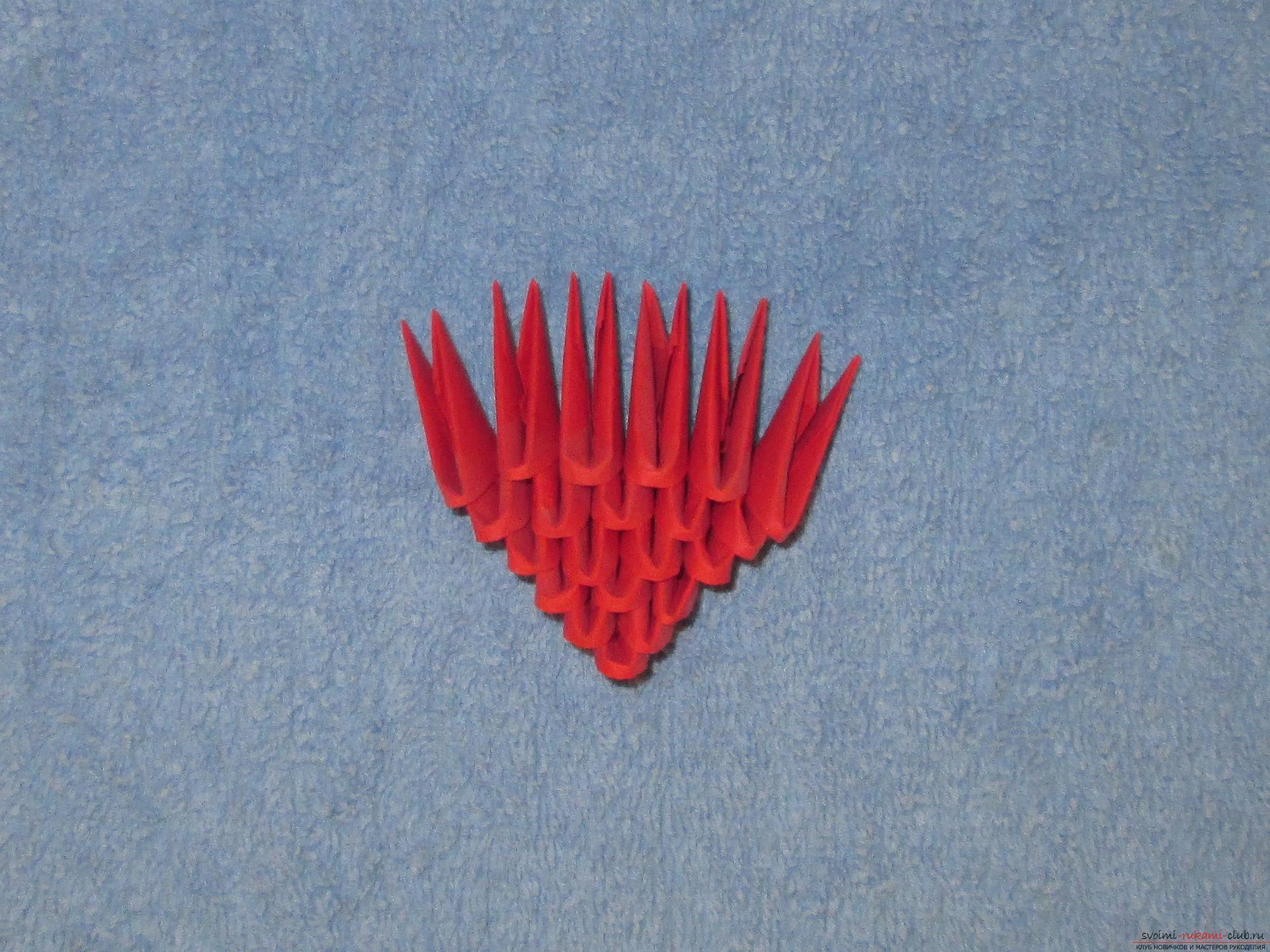 Мастер-класс подарков своими руками – модульного оригами сердечко – очень актуален накануне Дня влюбленных.. Фото №2